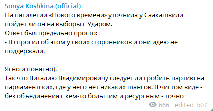 Саакашвілі відмовився очолити партію Кличка: що відомо