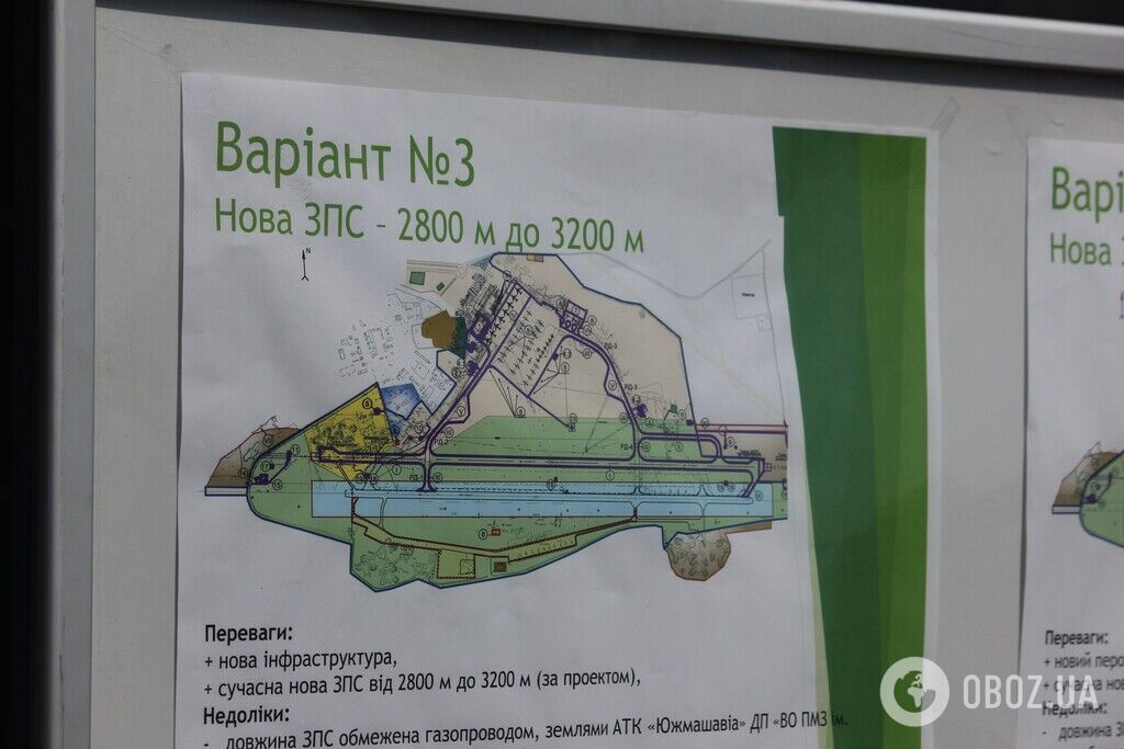 Варианты реконструкции аэропорта Днепропетровск