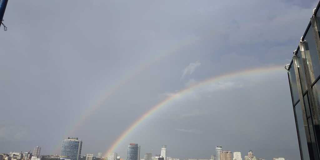 Двойная радуга в Киеве