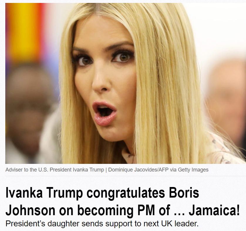 "United Kingston!" Дочка Трампа осоромилася, вітаючи прем'єра Великобританії: в мережі сміються
