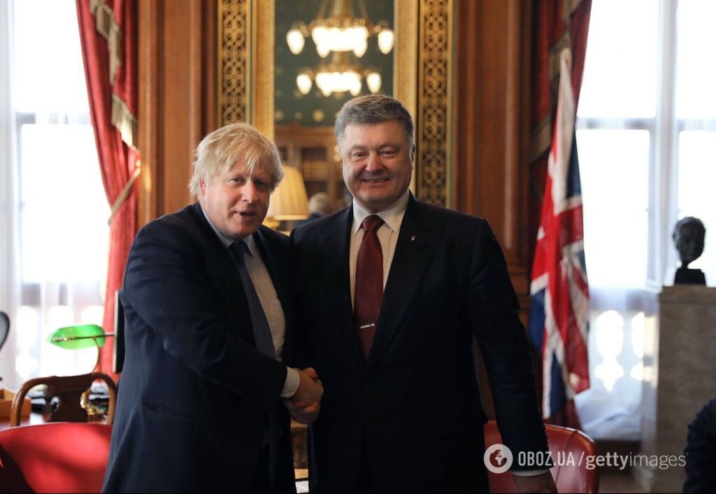 Зустріч Бориса Джонсона і експрезидента України Петра Порошенка в Лондоні 2017 рік