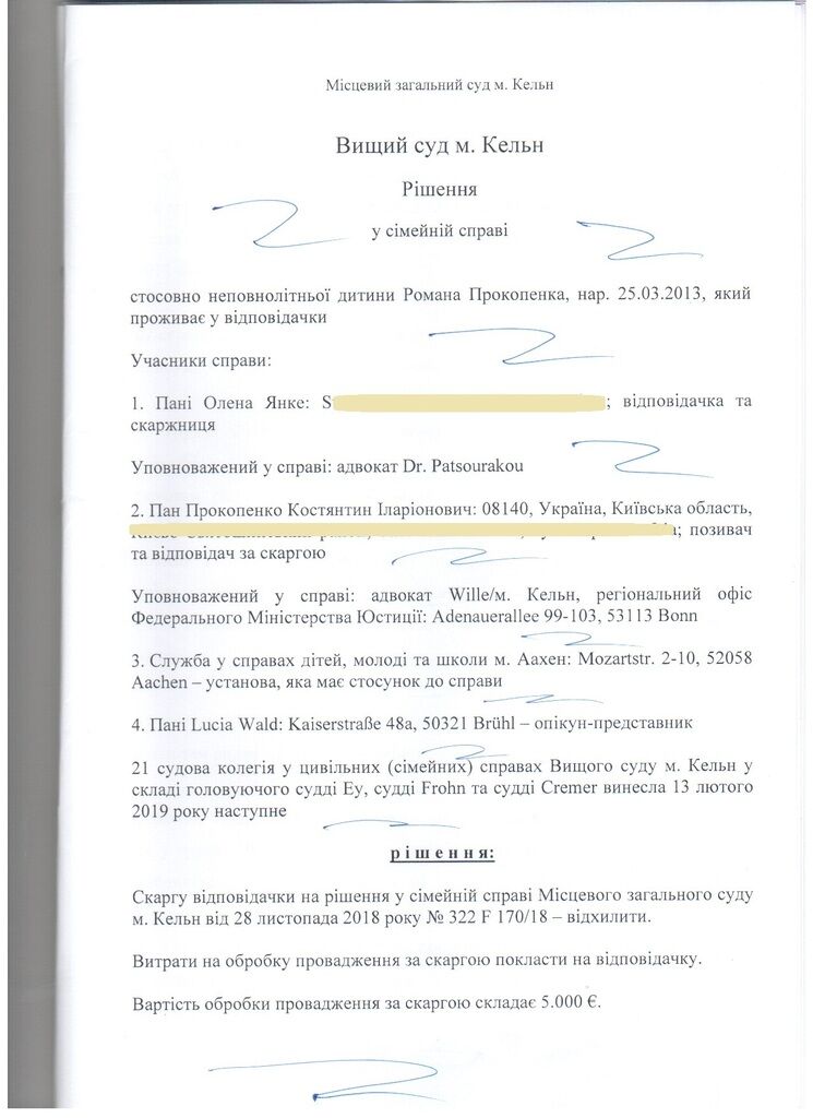 Нотариально заверенный перевод решения Местного общего суда г. Кельн (Германия)