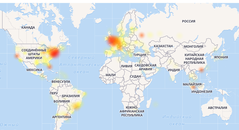 В работе Instagram и Facebook произошел масштабный сбой