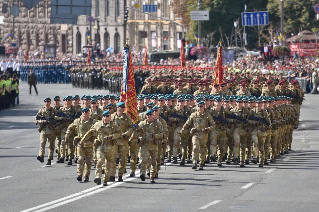 Военный парад на День Независимости в Киеве в 2018 году