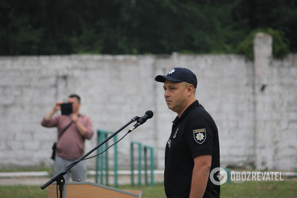 Новоназначенный врио главы полиции Днепропетровщины Артем Васицкий также наблюдал за учениями