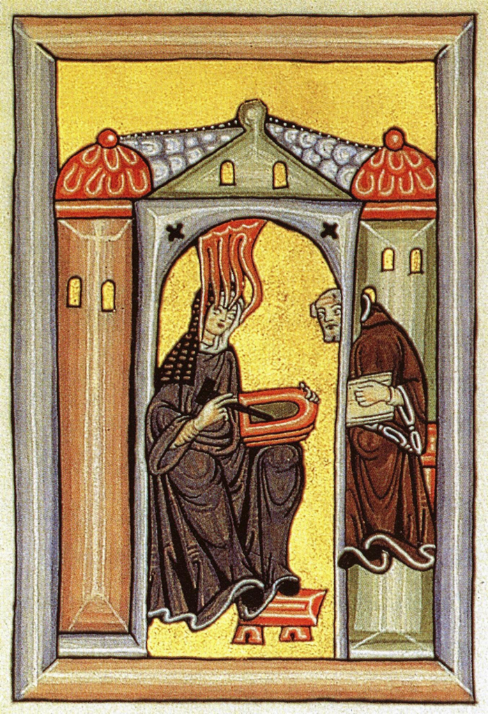 Гільдеґарда Бінгенська. Малюнок із середньовічного рукопису