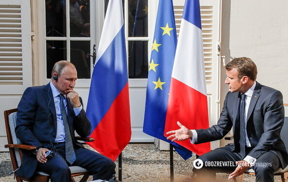 Владимир Путин и Эммануэль Макрон в Марселе 19 августа