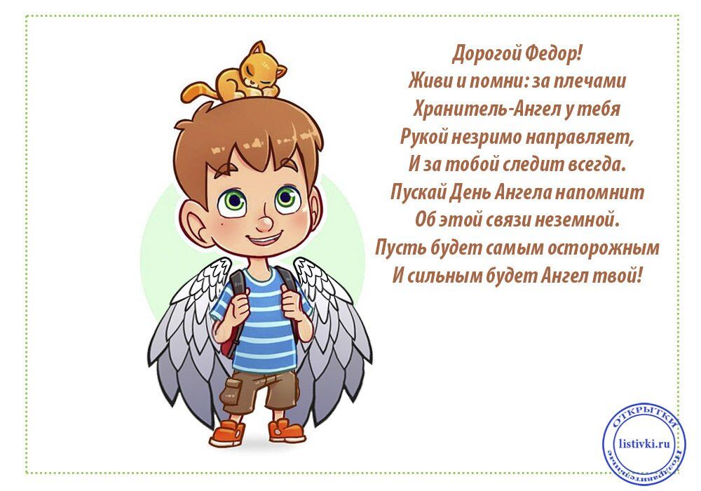 День ангела Георгія та Федора: кращі привітання та листівки