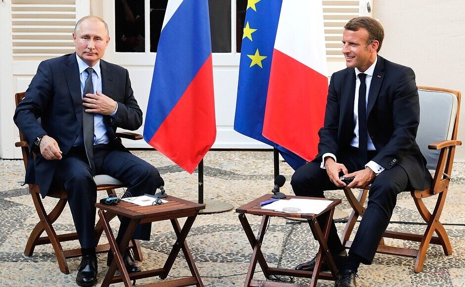 Встреча Путина с Макроном 19 августа