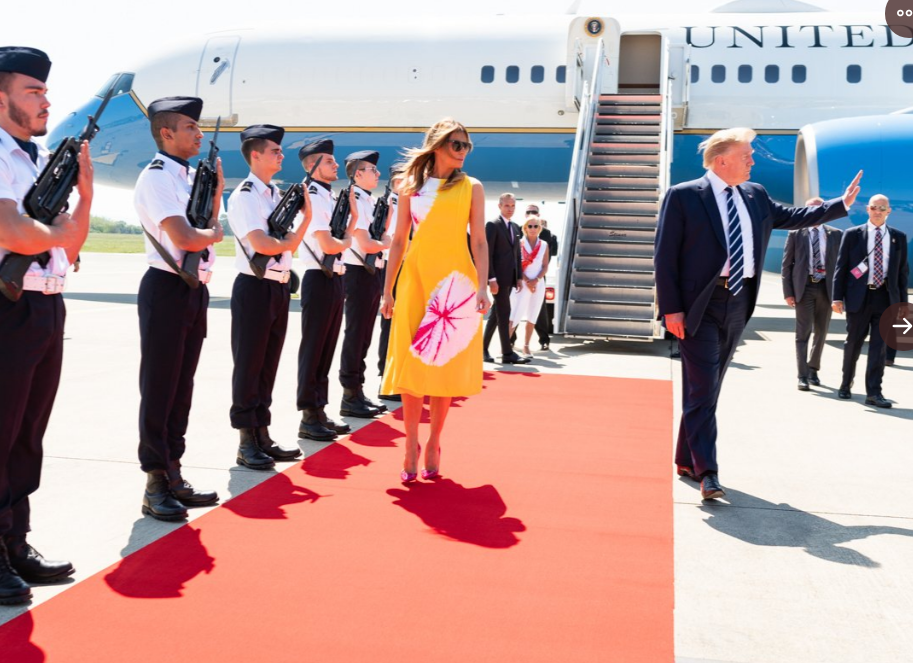 Дональд и Мелания Трамп на саммите G7