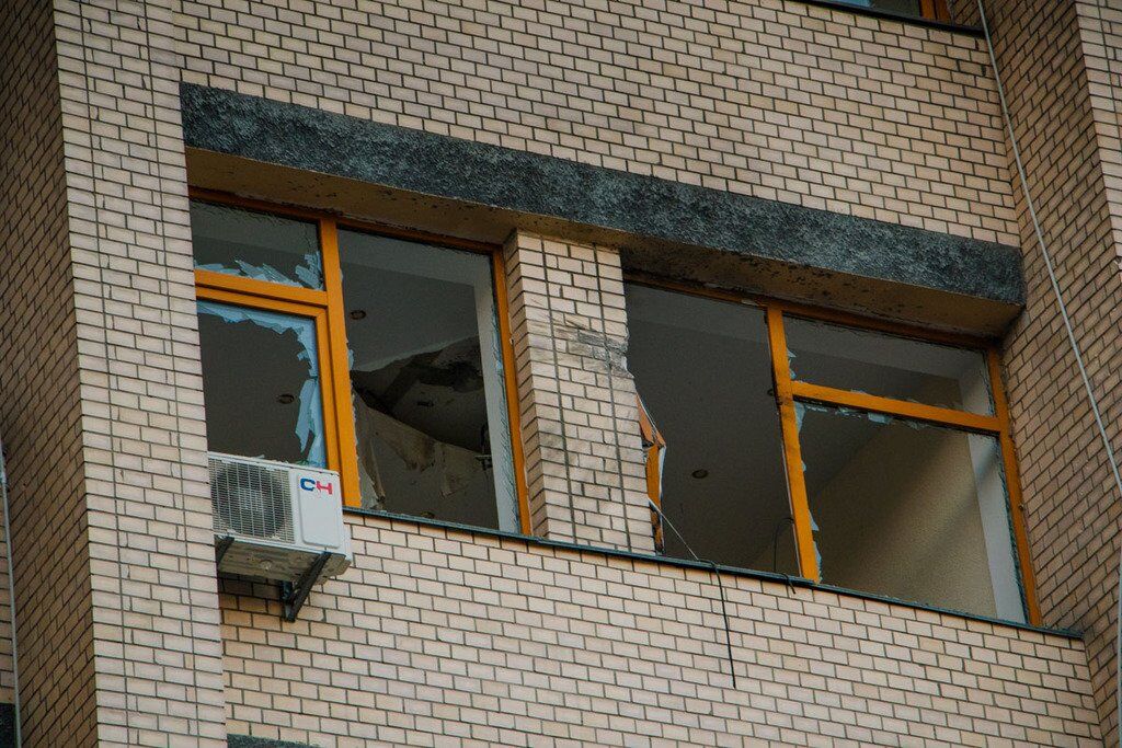 Место взрыва в Киеве