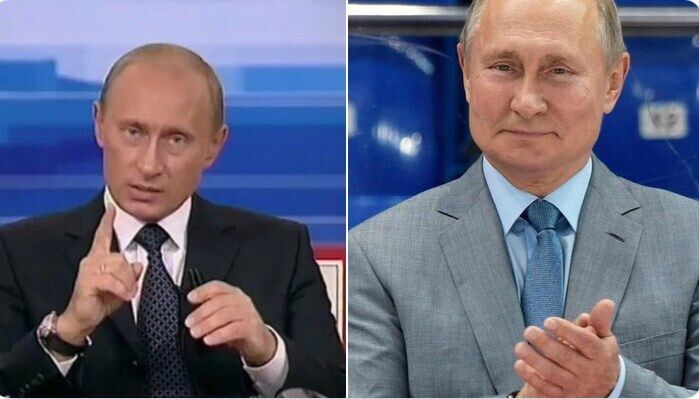 Владимир Путин с разницей в 10 лет