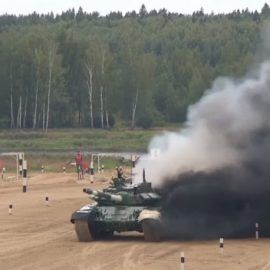 Под Москвой горел иранский танк