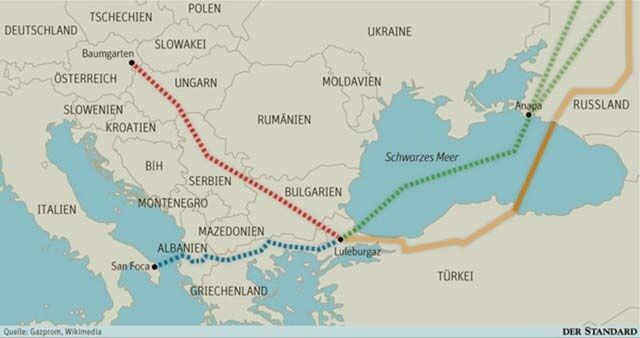 Схема "Турецького потоку" (зеленим)
