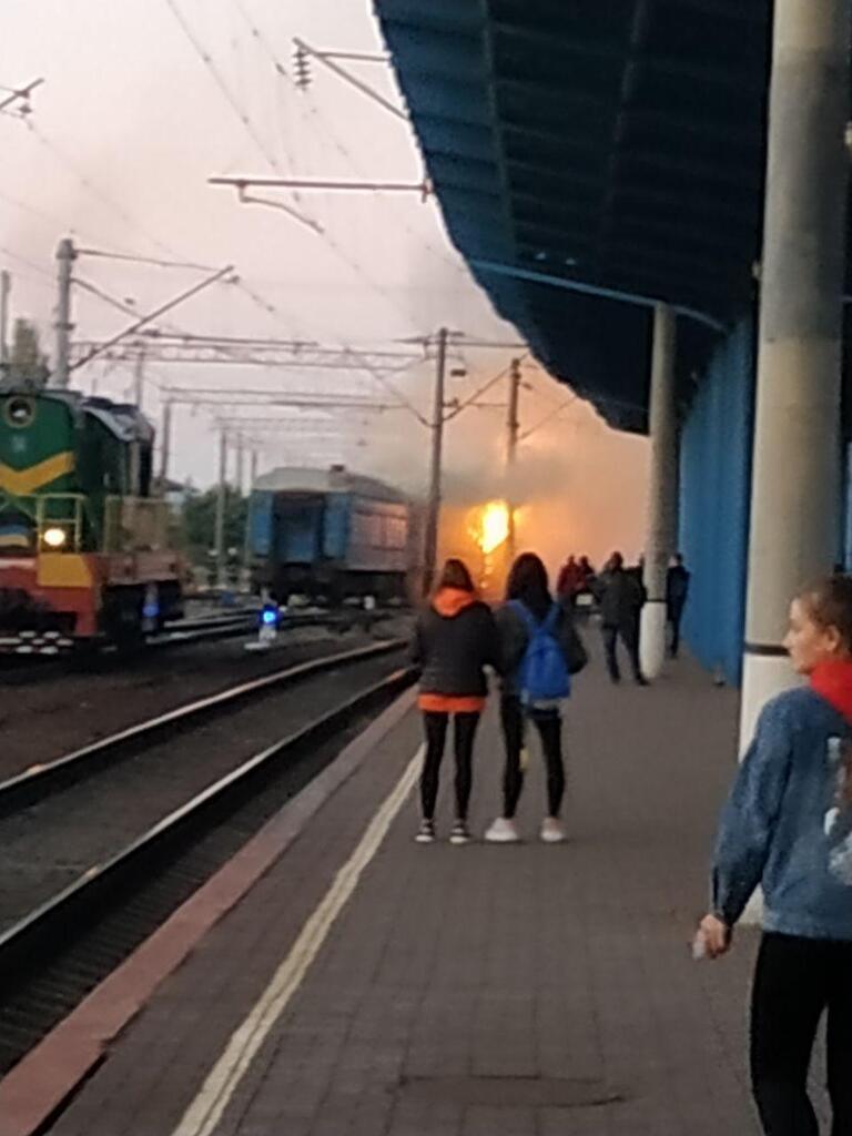 У Вінниці загорівся поїзд