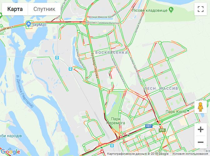 Карта пробок