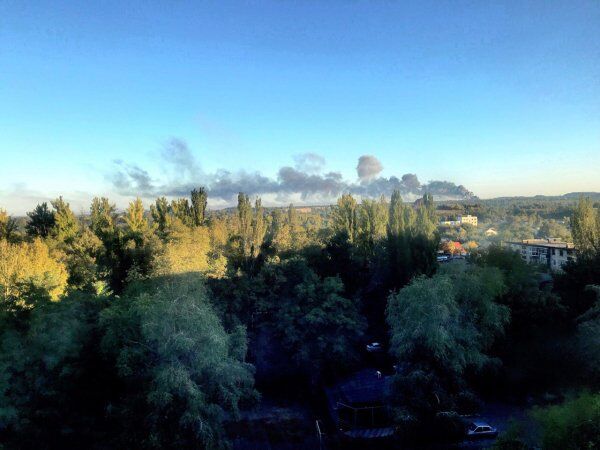 Пожежа на складі боєприпасів у Донецьку