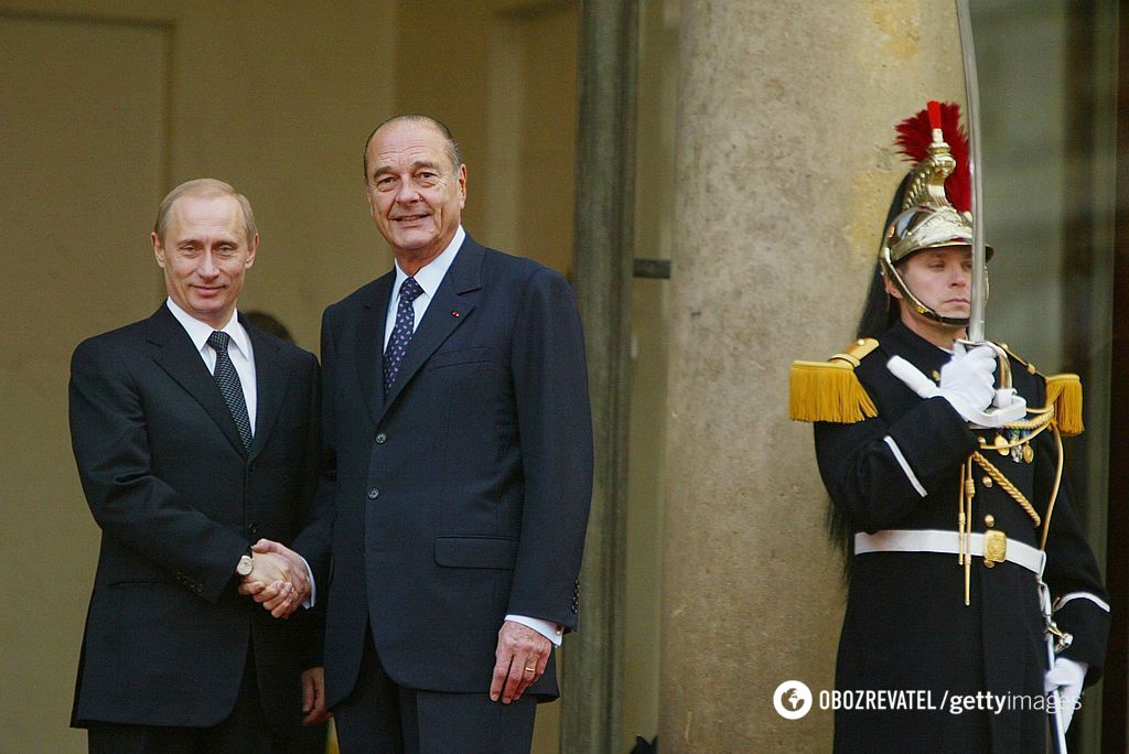 Жак Ширак и Владимир Путин