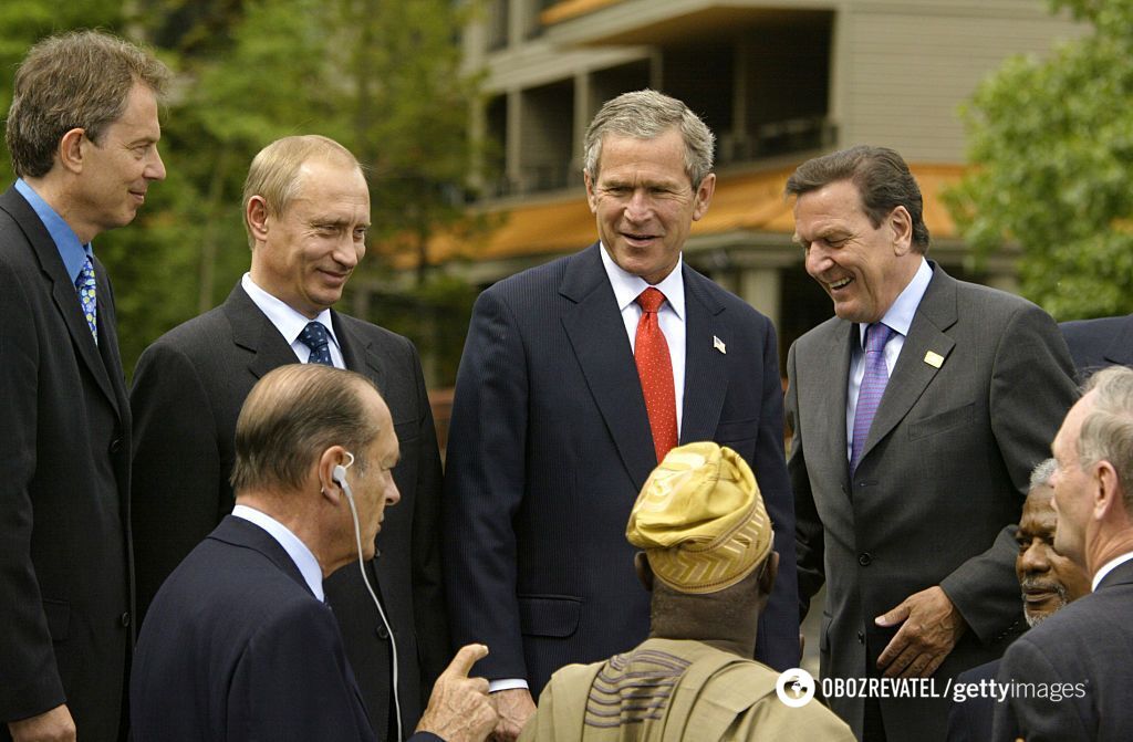 Жак Ширак и лидеры G8