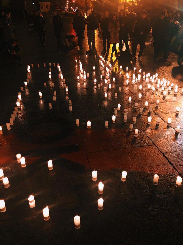 Під ОП влаштували акцію через убивство Гандзюк