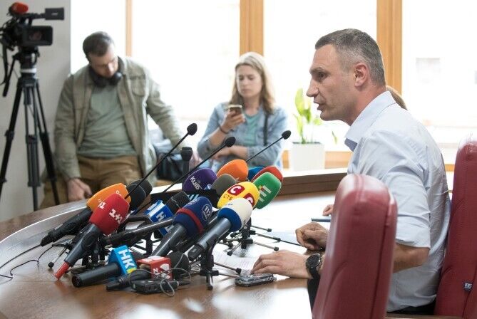 Виталий Кличко на пресс-конференции