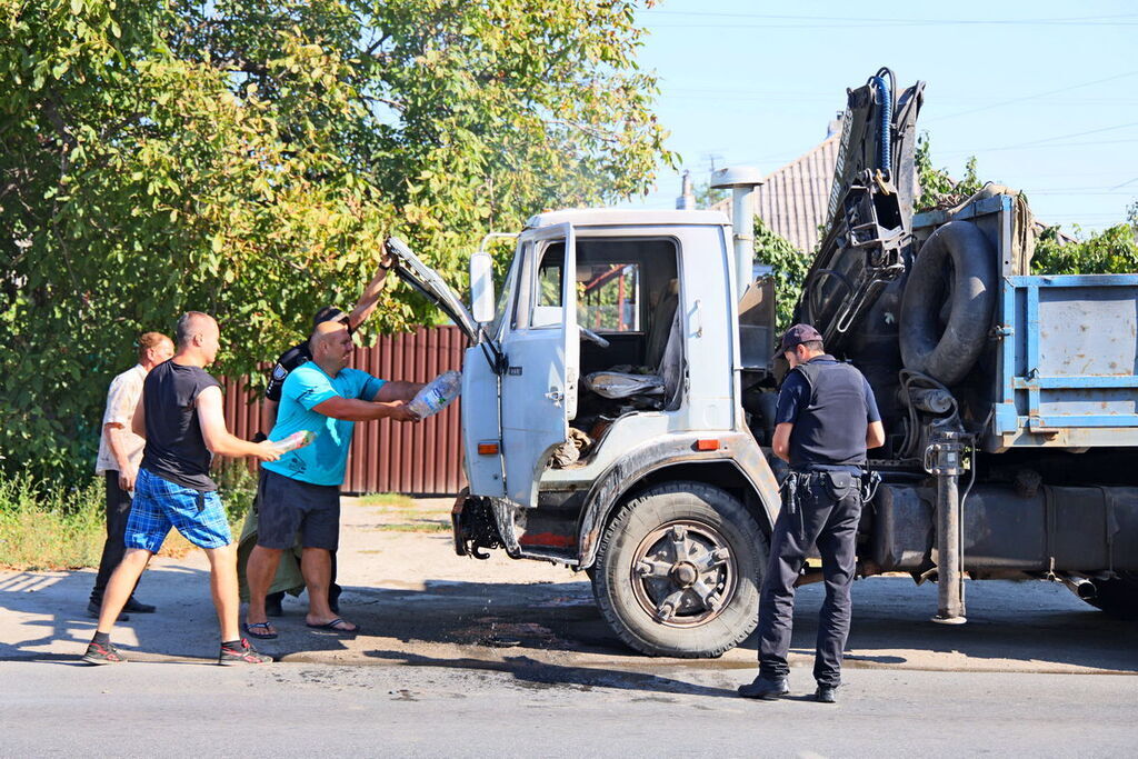 В Днепре полыхал грузовик