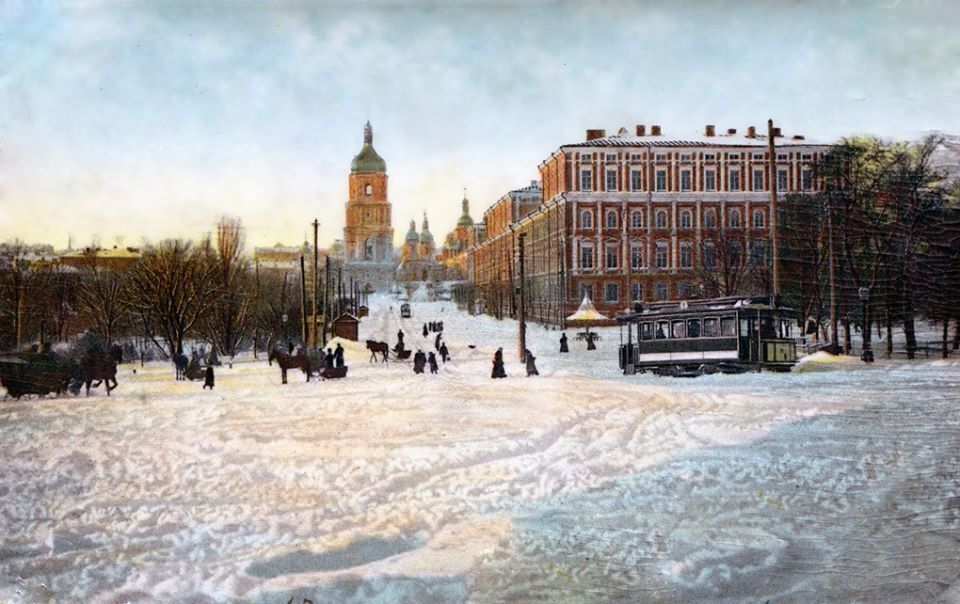 Михайловская площадь в 1914 году