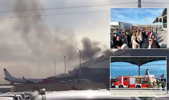 Евакуювали літаки, рейси скасували: в Іспанії спалахнула потужна пожежа в аеропорту. Фото і відео