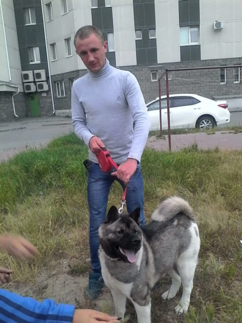 Охотник Алексей с собакой