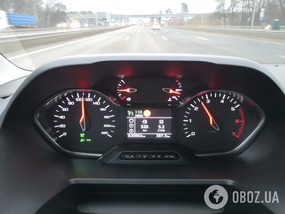Peugeot Rifter демонстрирует отличную топливную экономичность: на трассе расход снизился до 5,2 л/100 км