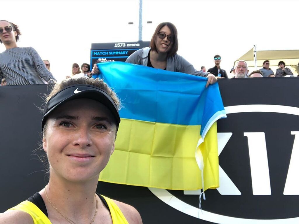 Свитолина с флагом Украины произвела фурор на Australian Open