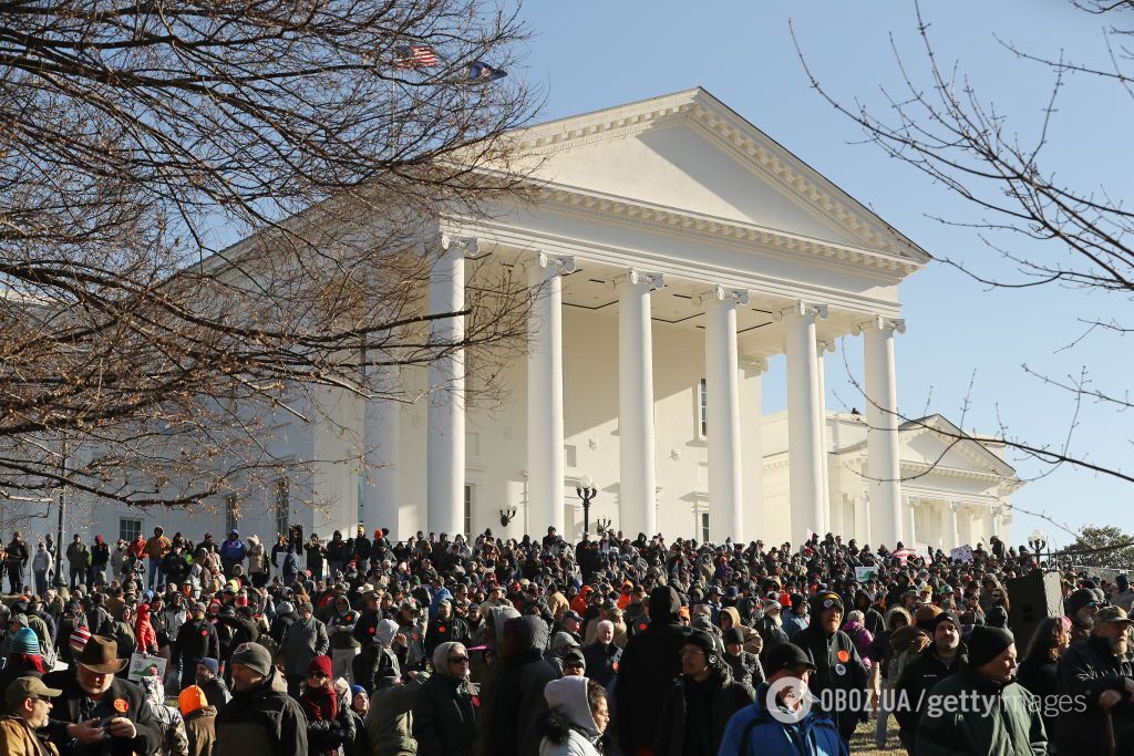 Митинг в Виргинии в поддержку права на ношение оружия