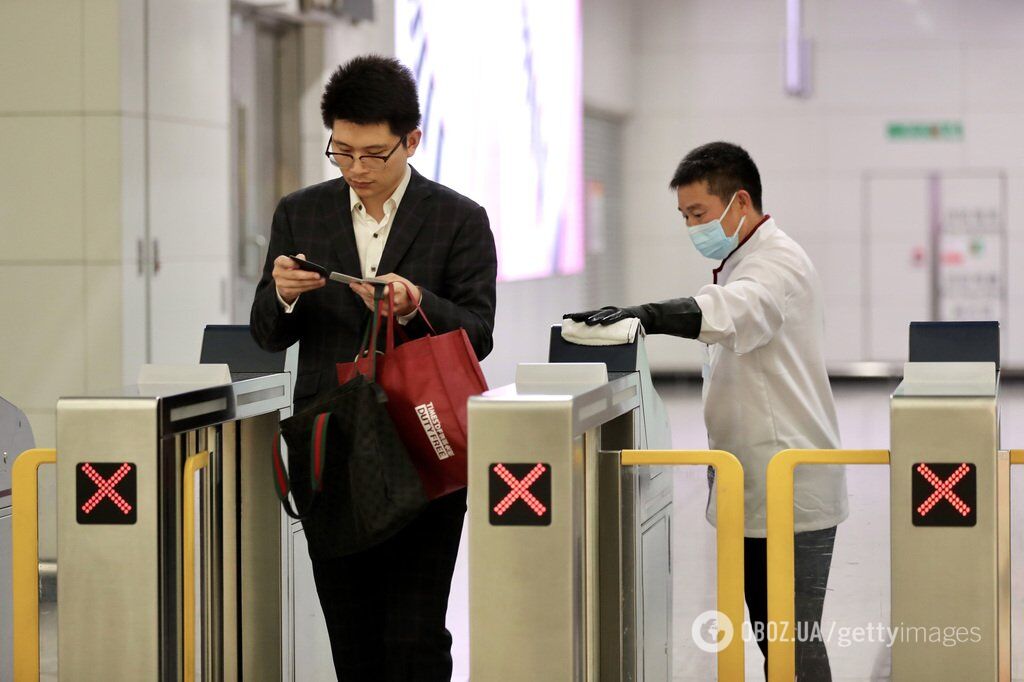 В Китае в метро обрабатывают терминалы