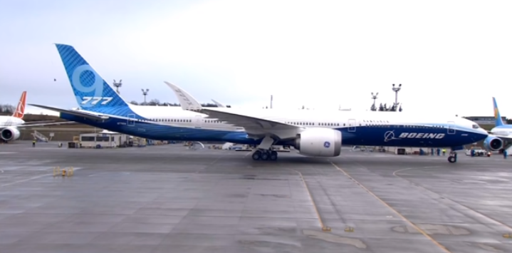Испытательный полет новейшего Boeing 777X
