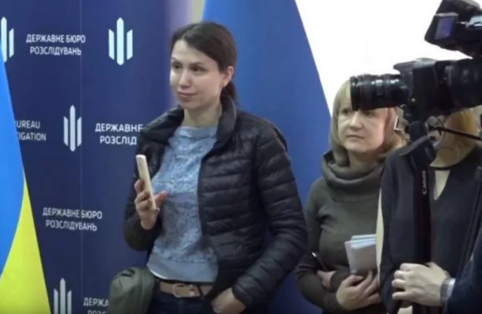Тетяна Чорновол під час брифінгу Олександра Бабікова