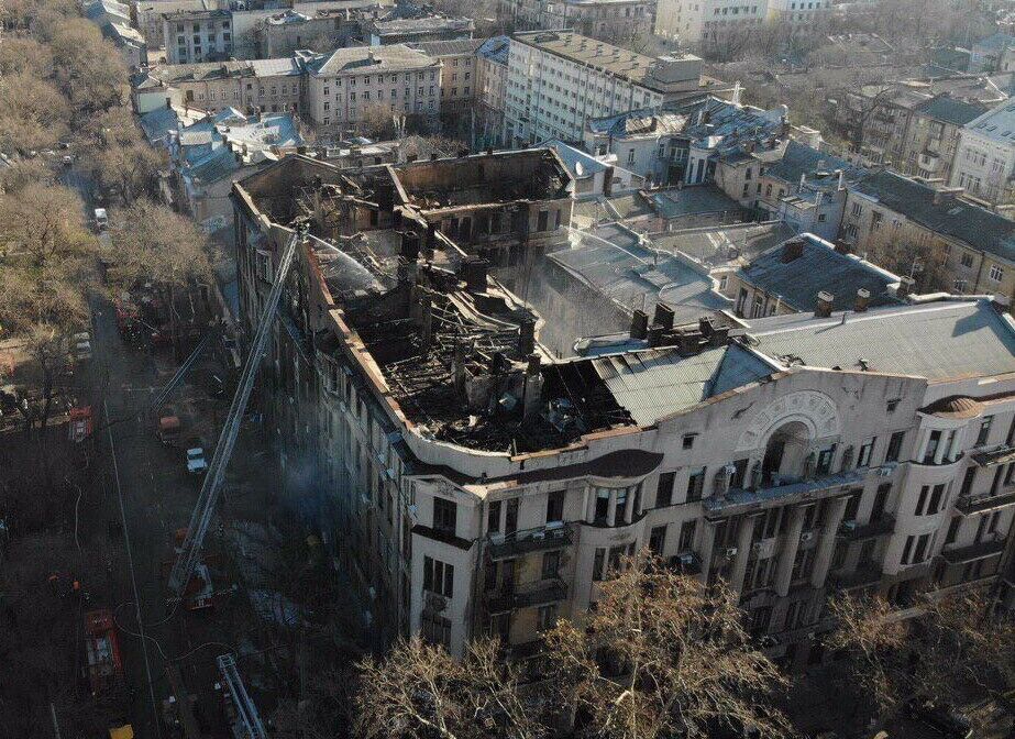 В Одессе дали неутешительный прогноз по сгоревшему колледжу