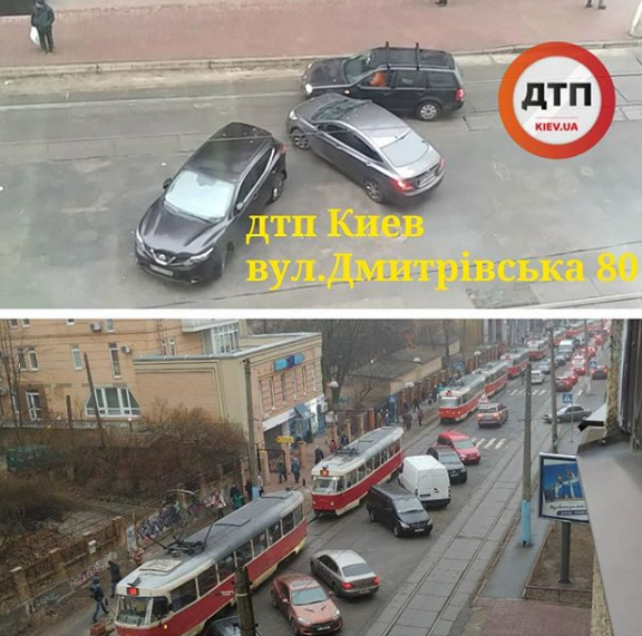 В Киеве в час пик остановились трамваи