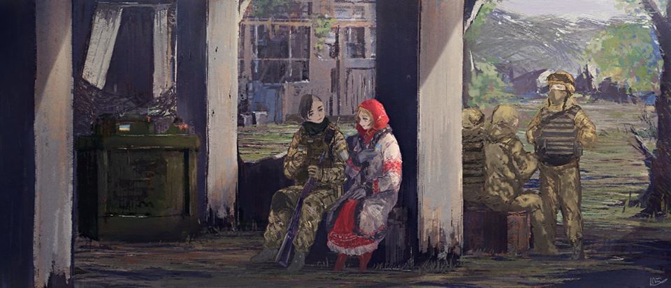 Зображення українських воїнів у стилі аніме
