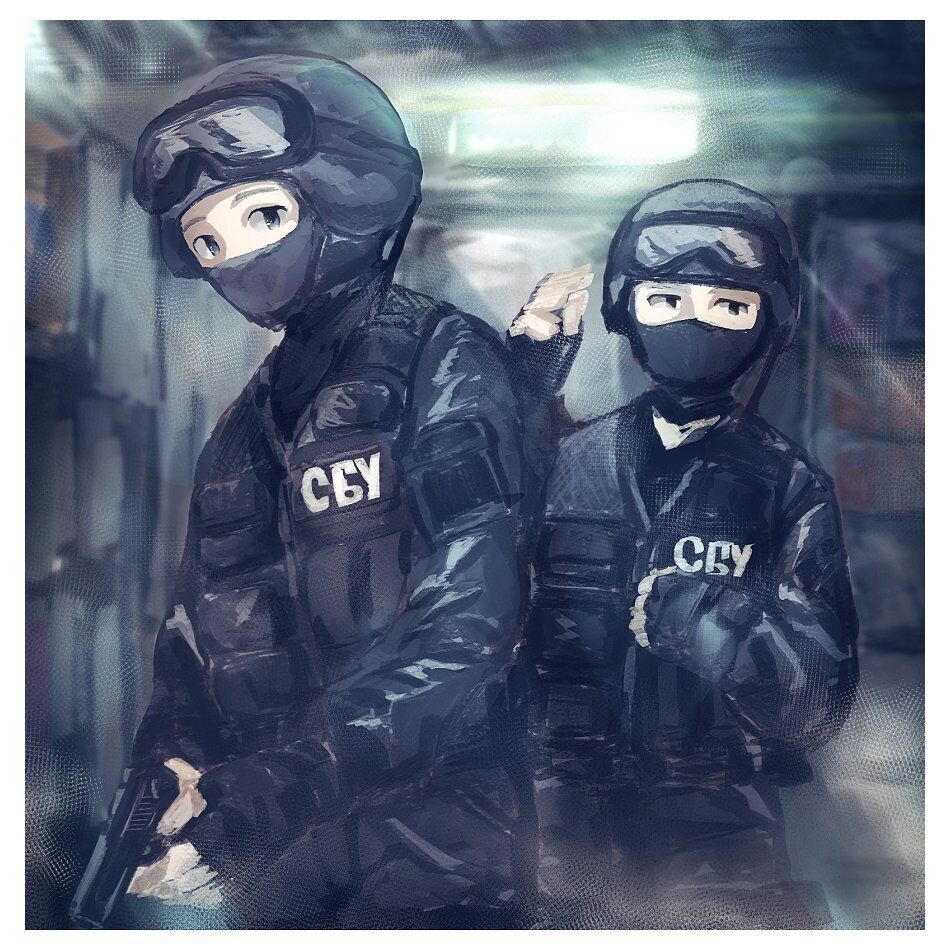 Изображение украинских воинов в стиле аниме