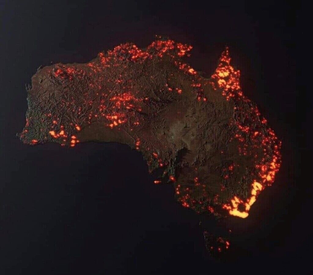 3D-візуалізація пожеж у Австралії