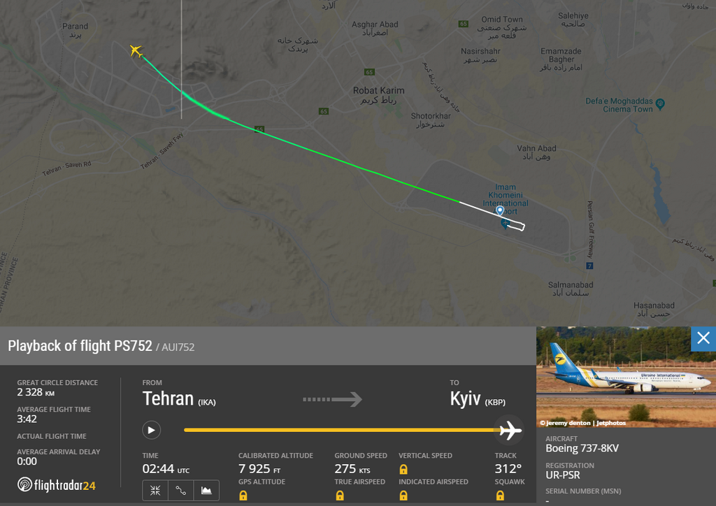 Український борт на Flightradar24