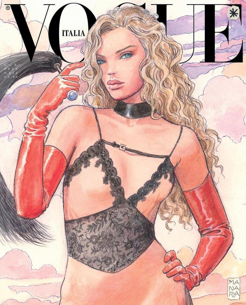 Иллюстрации для январского выпуска журнала Vogue Italia