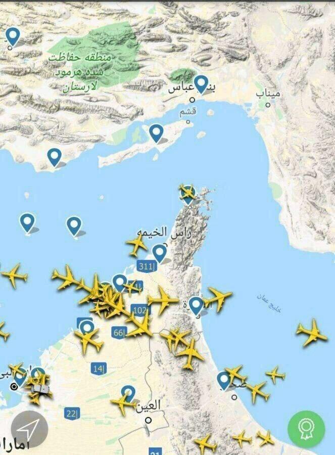 Всі польоти над Перською затокою були скасовані