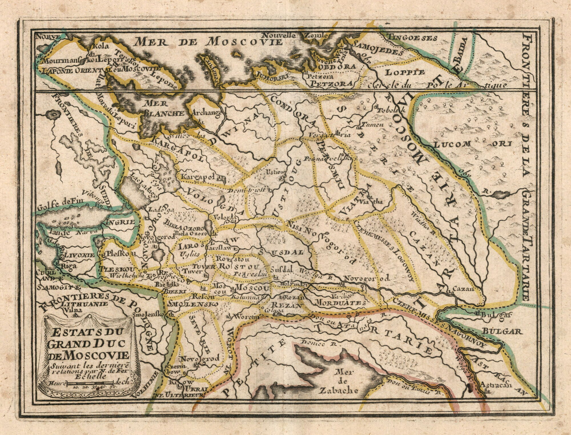 Карта Великого князівства Московського 1697 року.