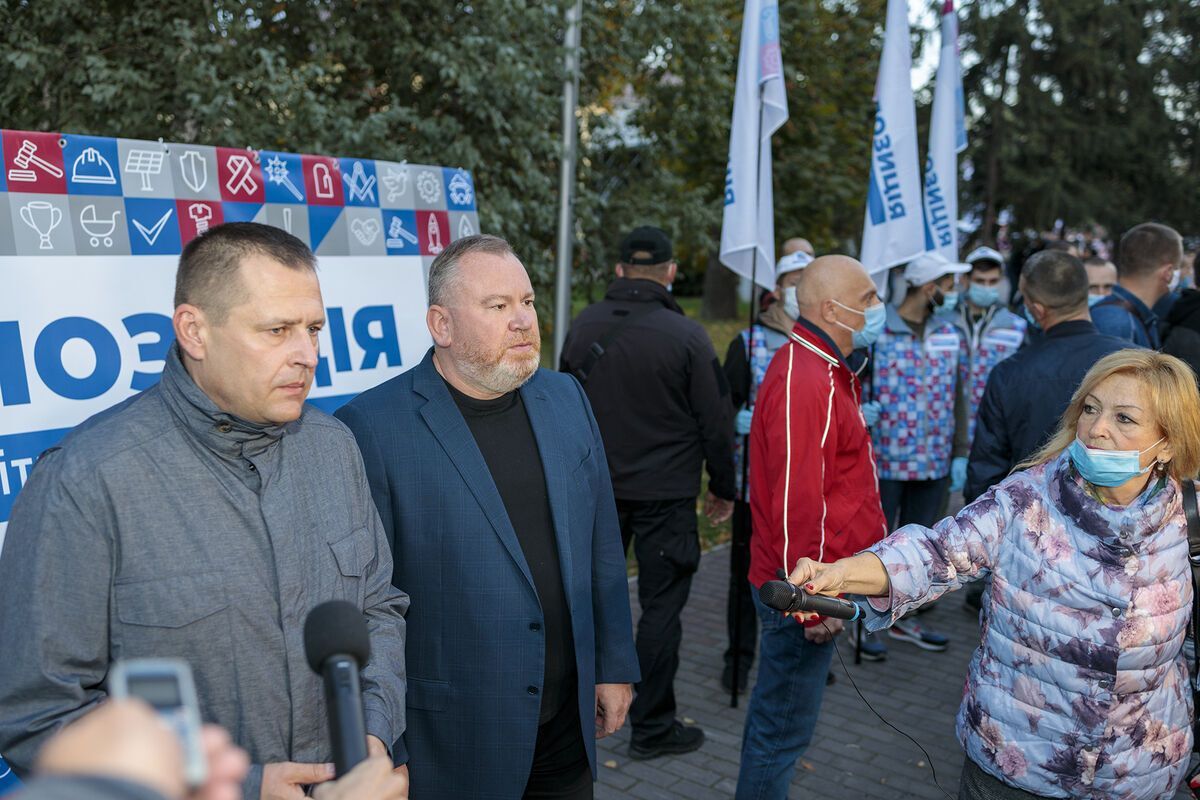 Лидеры партии "Пропозиція" Борис Филатов и Валентин Резниченко встретились с каменчанами