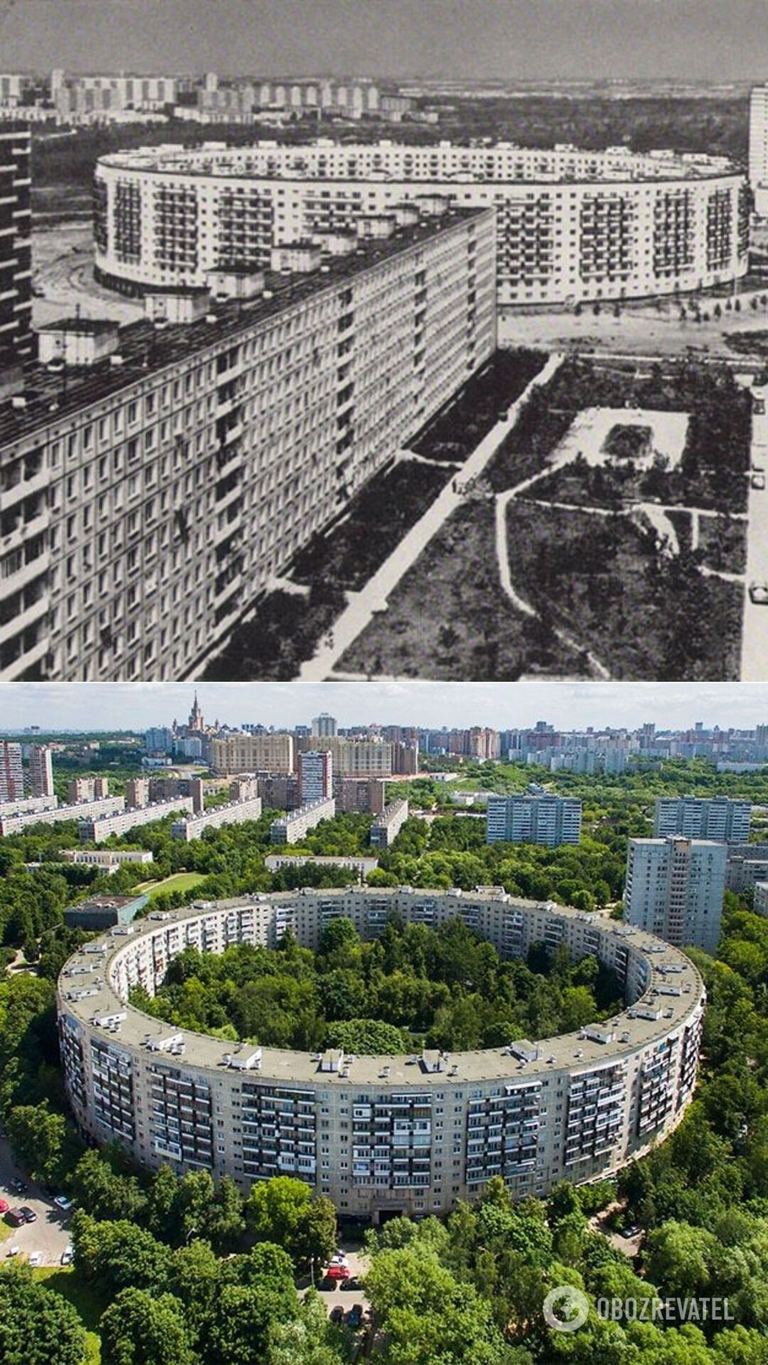 Два "дома-кольца" или "дома-бублика", Москва (РФ), 60-70-е годы