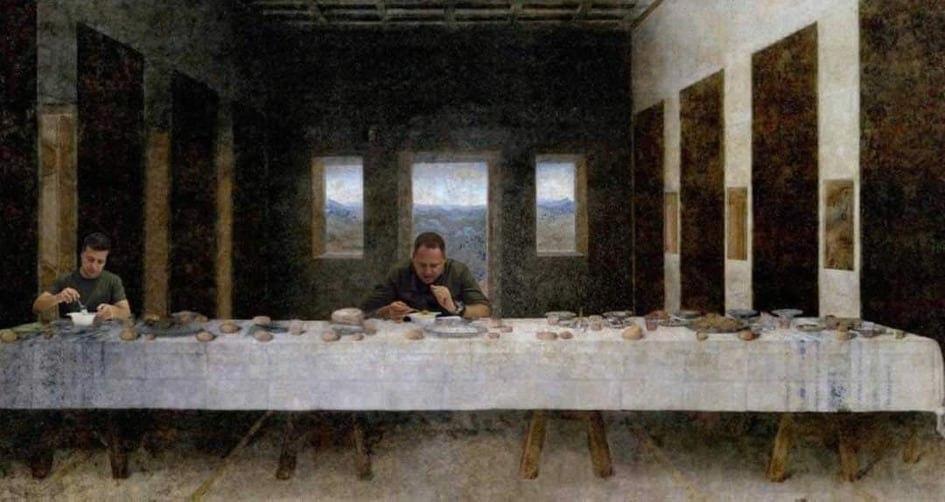 Фотоинтерпретация на фреску "Тайная вечеря"