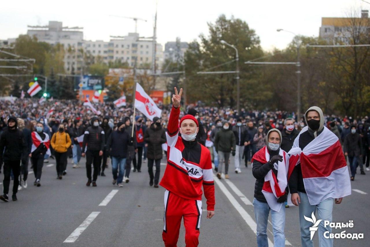 Во время протестов в Минске