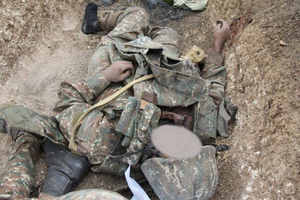 Тела убитых военных Армении