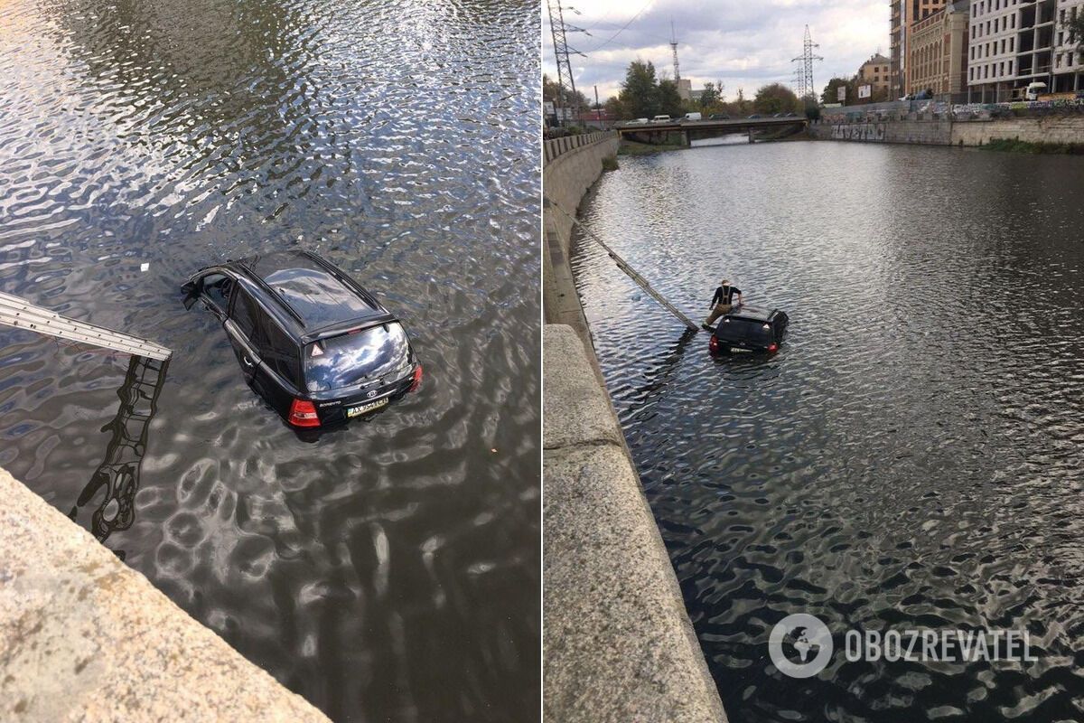 В Харькове девушка на джипе слетела в реку: кадры окрестили фото года |  OBOZ.UA